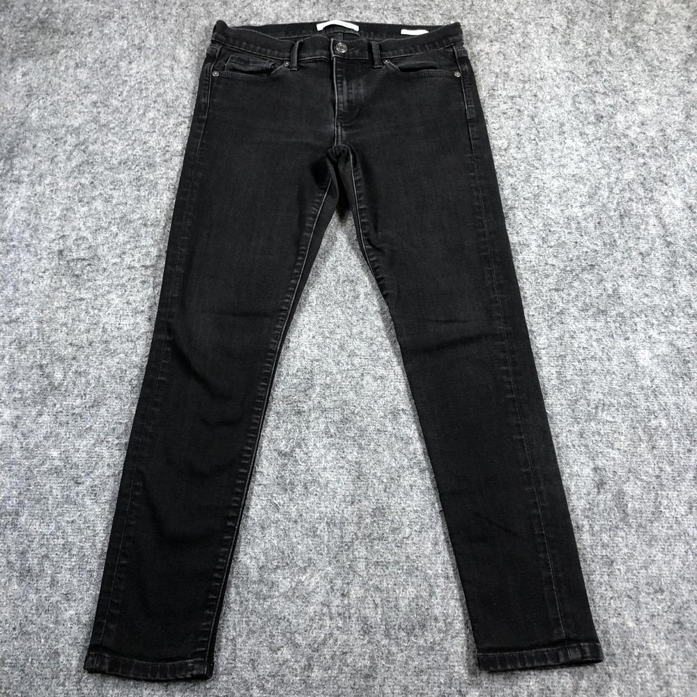 Banana Republic Jeans Womens 28 Charcoal Skinny Ankle Mid Rise Stretch Denim